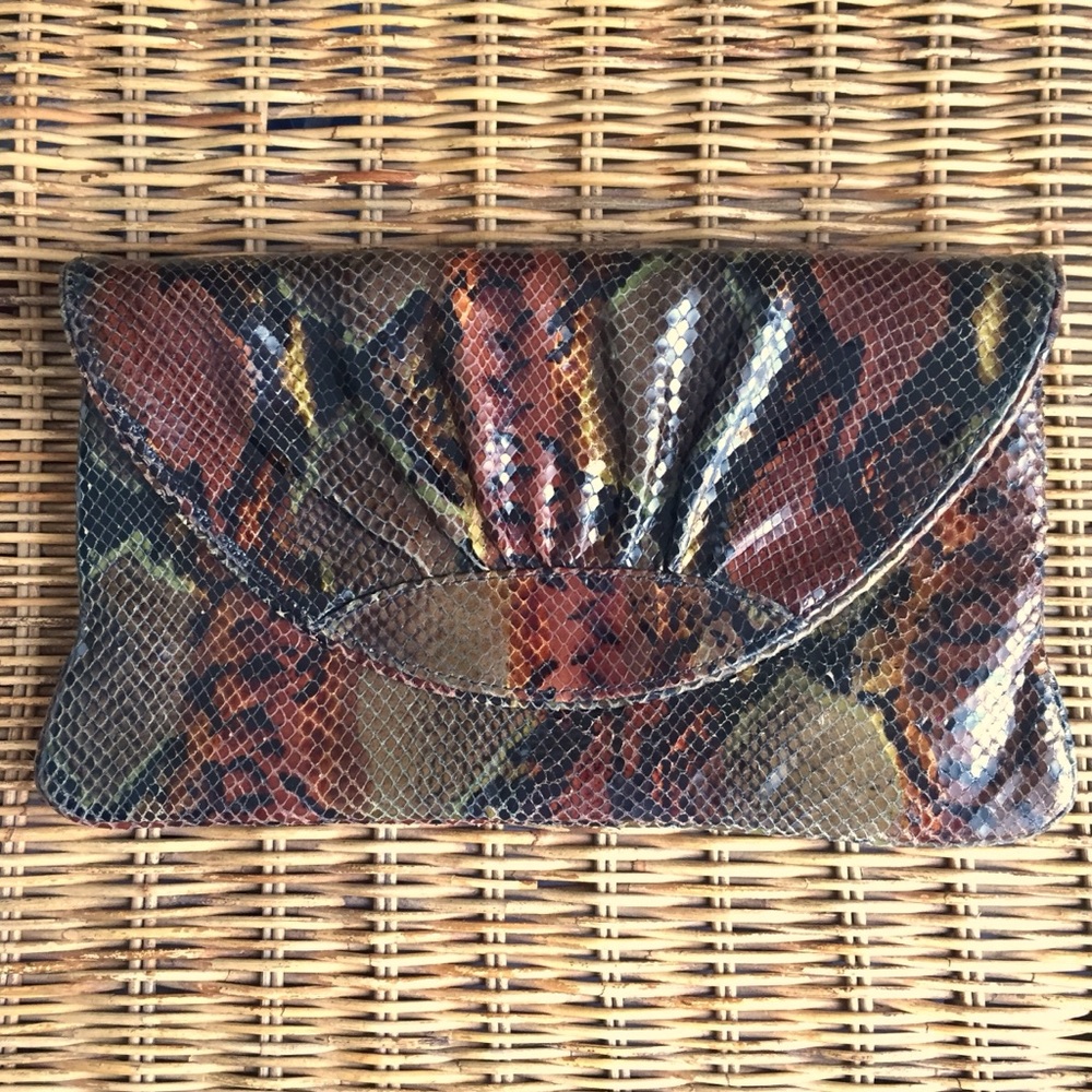 Ava Clutch Snakeskin Python Lauren Merkin - image 1